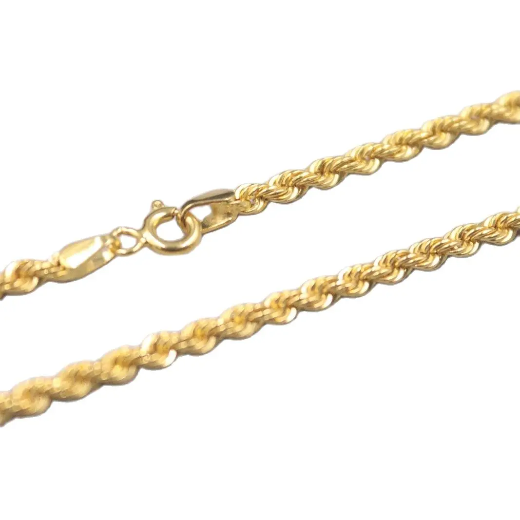 Real 18k Yellow Gold Chain For Women 
