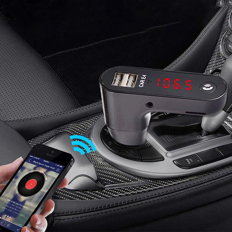 Fm-передатчик модулятор Bluetooth Handsfree Aux автомобильный комплект аудио MP3 плеер с 2.1A двойной USB автомобильный fm-передатчик зарядное устройство для телефона