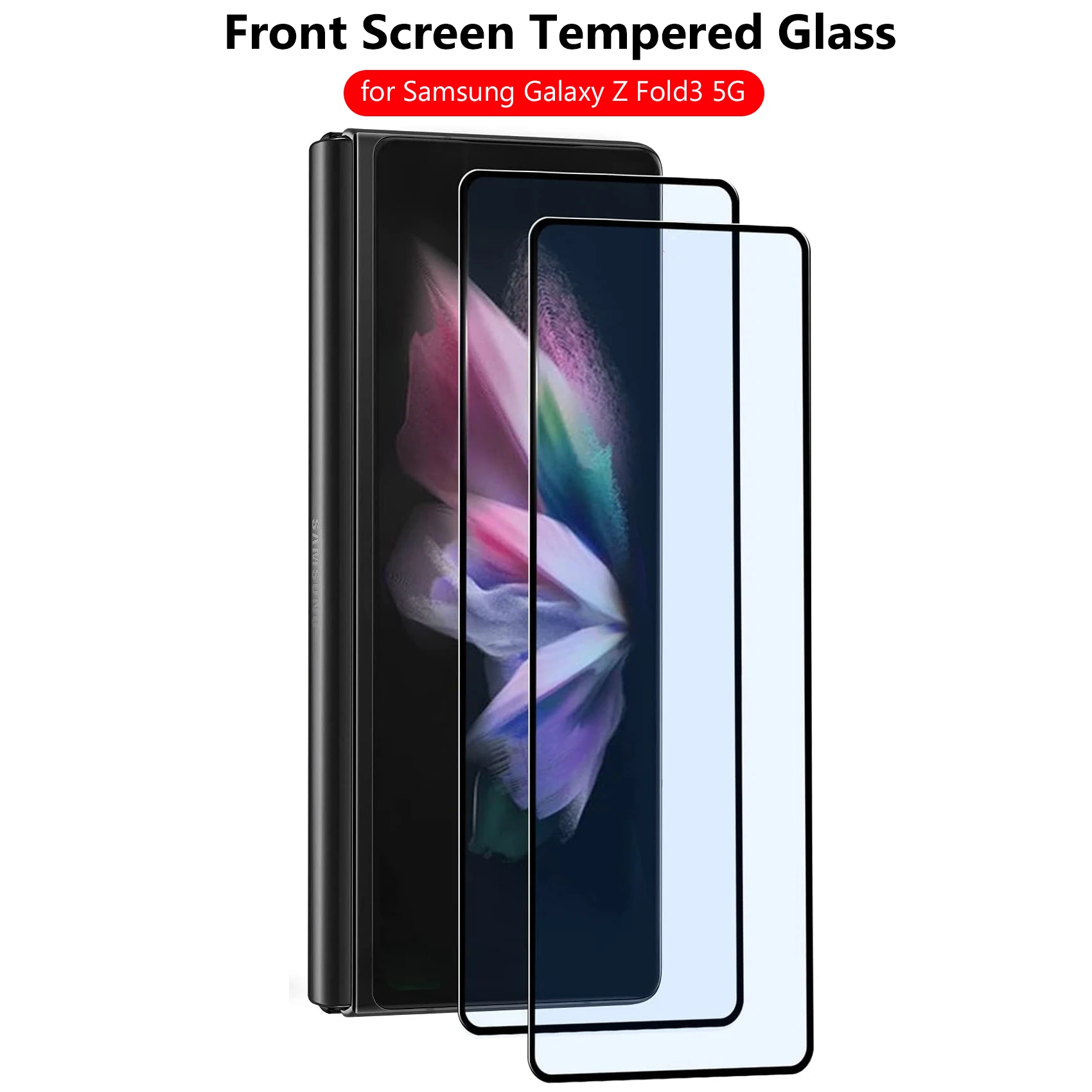 

2Pcs Tempered Glass Clear Front Screen Protector Full Glue For Samsung Galaxy Z Fold3 5G For Galaxy Z Fold 3 Protect Film