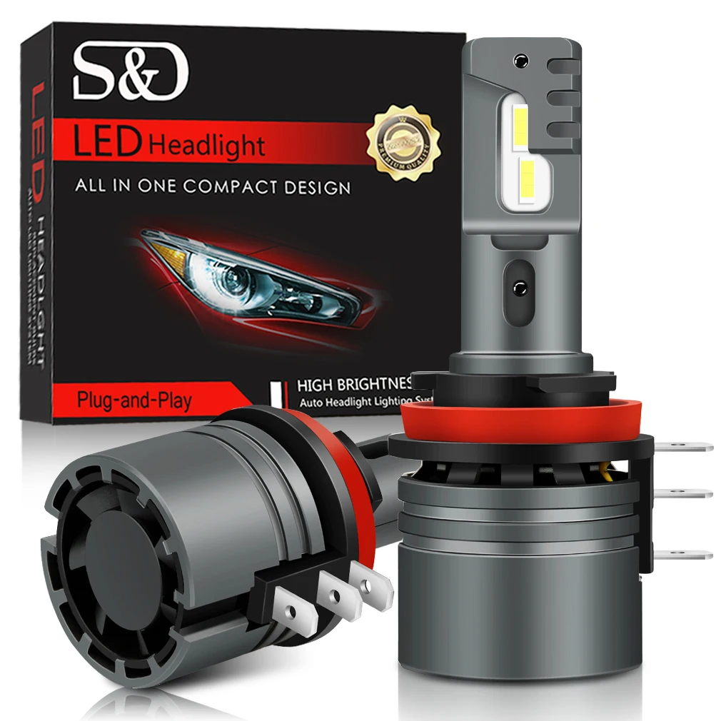 2Pcs H15 LED Canbus Day Running Lights Car Headlight Bulbs 12000Lm DRLs For Mazda/BMW/Mercedes GLK/A180/Audi Q7 A6 A3/Golf 6 7