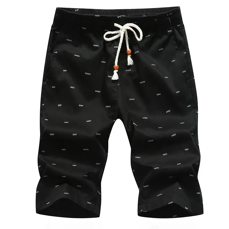 Men Shorts Casual Elastic-Waist Cotton Plus-Size Fashion-Brand Asian-3 Homme M-5XL High-Quality