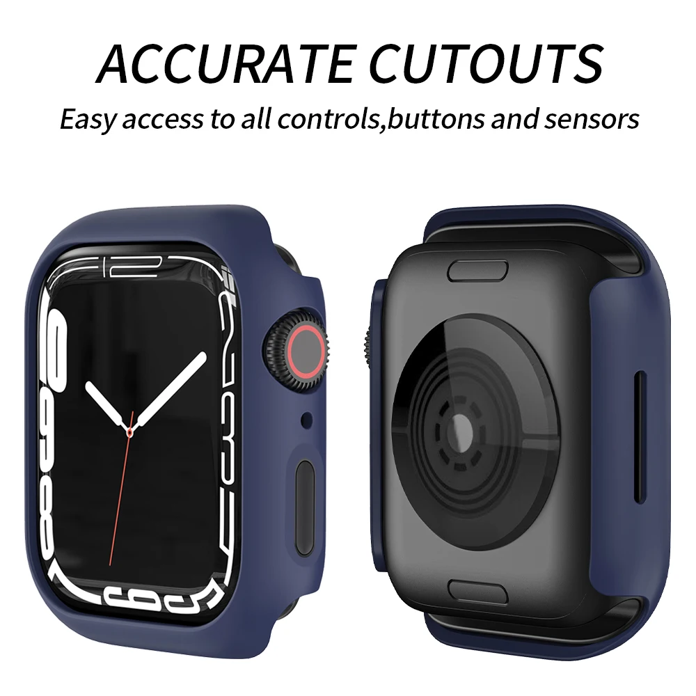 Protective Cover for Apple Watch 7 321 41mm 45mm 42mm 38mm Hard PC Bumper Matte Case Frame Compatible iWatch Se 654 44mm 40mm