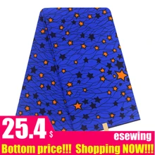 Настоящий гарантированный настоящий голландский воск высокого качества, ткань с принтом, 6 ярдов, африканская ткань для шитья, 120403