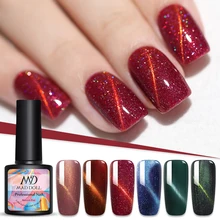 MAD DOLL голографический Гель-лак «кошачий глаз» 9D Магнитный Магнит Лазерный Блеск Гель-лак замочить от УФ светодиодный лак для ногтей