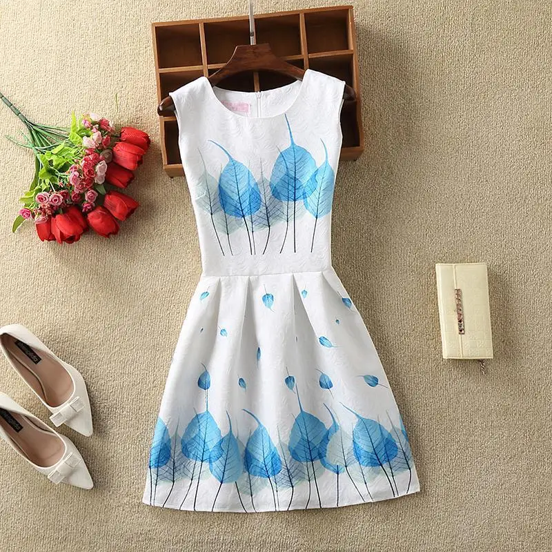 

Photo Shoot Slimming Spring And Summer Jacquard Printed Fairy Dress Sleeveless Tutu