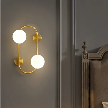 

Modern LED Wall Lights for Bedroom Bedside Lighting Hotel Stair Room Decoration Lamp Indoor Brass Wall Lamp Sconce Lamp