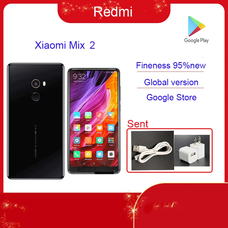 Xiaomi MIX 2 Snapdragon 835 Cellphone with Global Framework 2160*1080 Refurbished By Manufacturer New Battery | Электроника