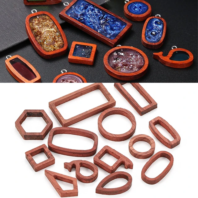 5pcs Cat Border Mold Resin Molds Silicone Geometric Hollow Metal Frame  Bezel Epoxy Resin Molds Pendant For DIY Jewelry Making