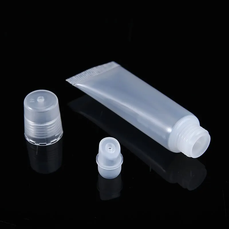 

50pcs 10ml Empty Lip Gloss Tubes Lipstick Tube Lip Balm Containers Soft Tube Makeup Squeeze Clear Lipgloss Tube Container