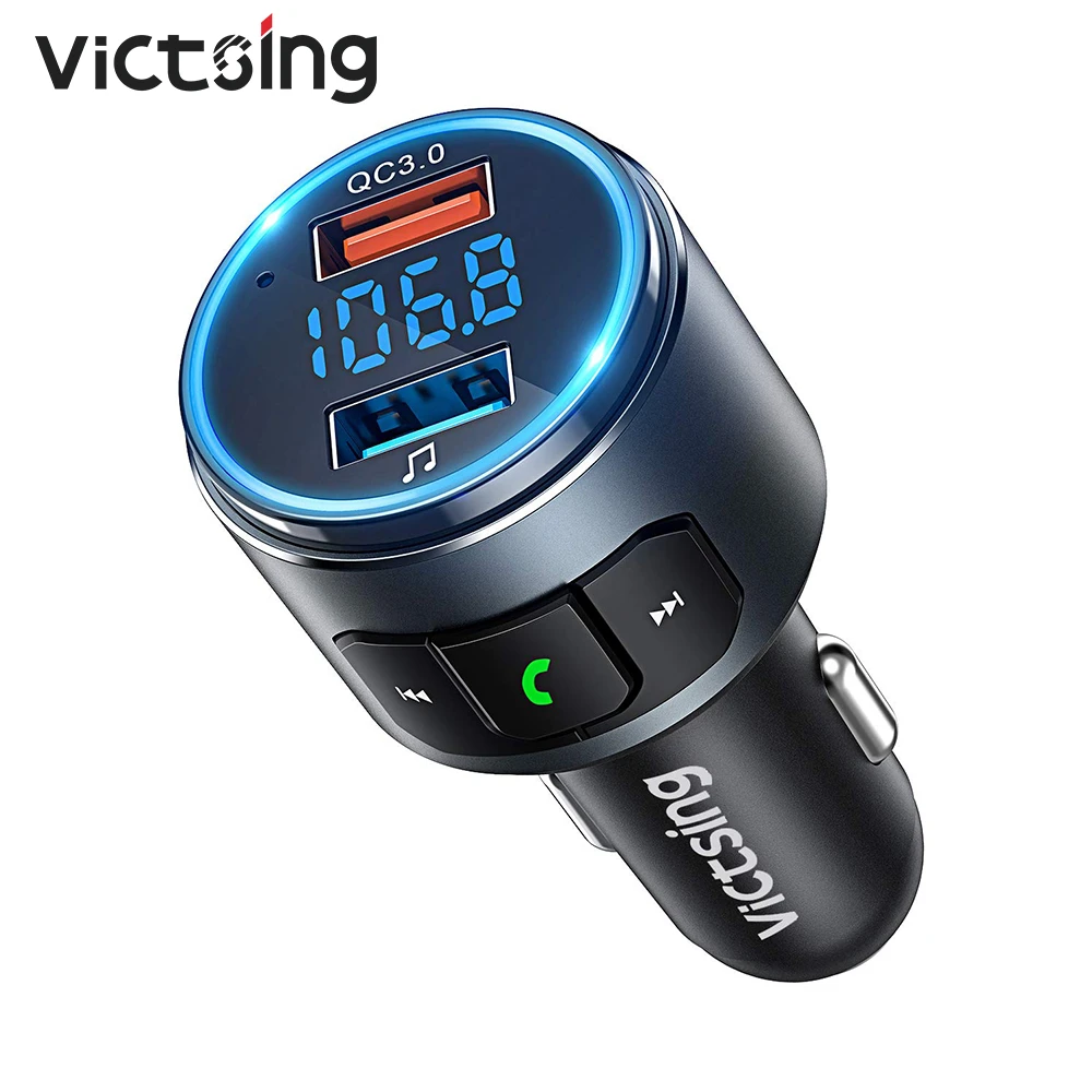 Victsing Bh347 Bluetooth Adapter Car Aux Bluetooth 5.0 Transimitter Qc3