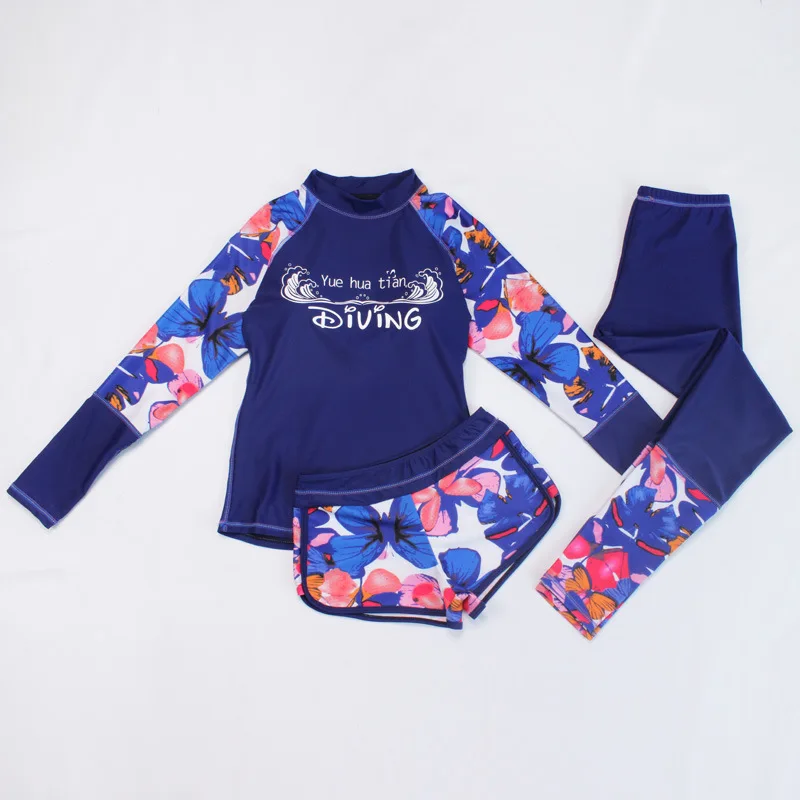 

Korean-style Split Diving Suit Women's Long-Sleeve Sun-resistant Bathing Suit Quick-Dry Surfing Snorkeling Suit Diving Suit Jell
