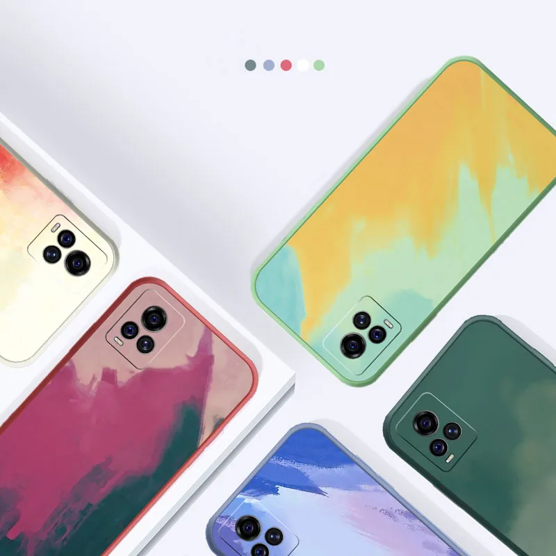 Watercolor Painting Phone Case For OPPO A32 A53 2020 A91 A92S A72 A93 5G Reno 3 K7 4 SE 5 Pro A55 IQOO NEO Z1 FIND X3 | Мобильные