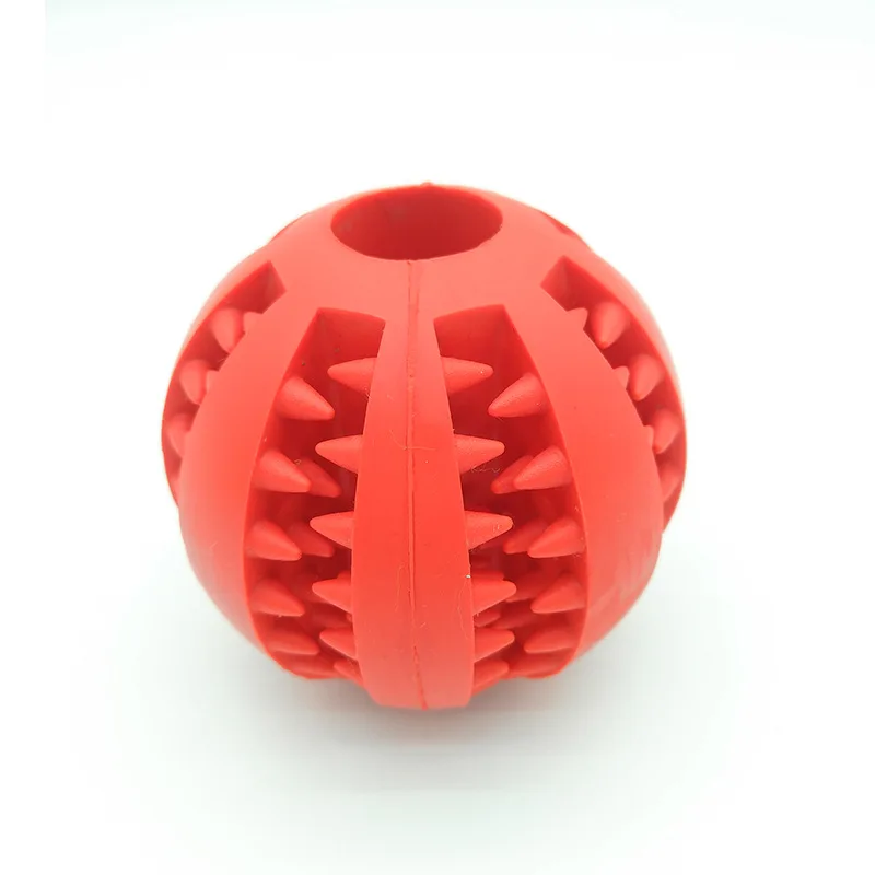 Собака мелких пород игрушки 5 см, растягивается до натуральный каучук утечки мяч для собак интерактивная игрушка кот игрушки-Жвачки зубья очистка шары - Цвет: Red