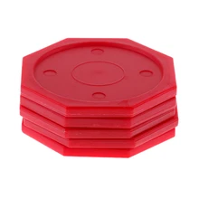 Профессиональные воздушные хоккейные красные запасные шайбы и толкатели(4 толкателя, 10 шайб