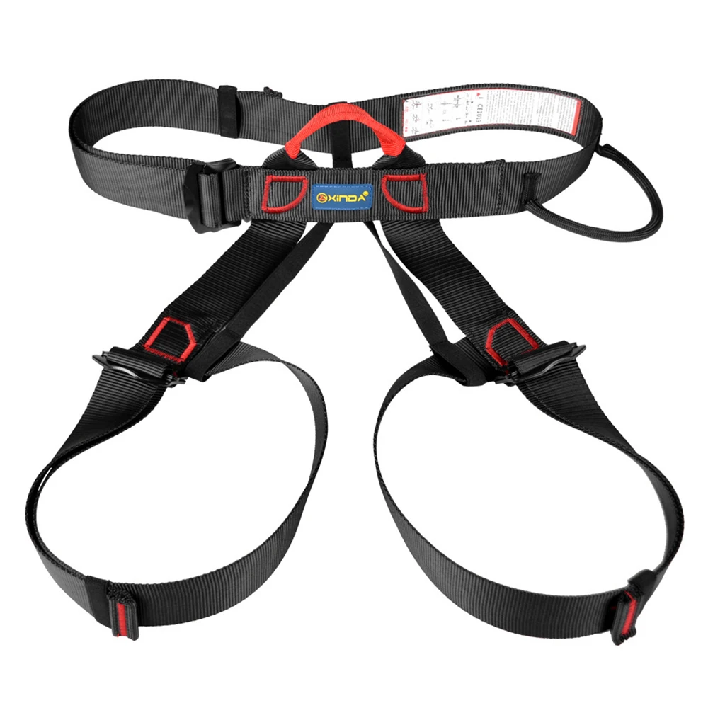 Outdoor Climbing Harness Safe Seat Belt for Men Women Mountaineering Training Caving Rappelling camping climbing Equipment - Цвет: Черный