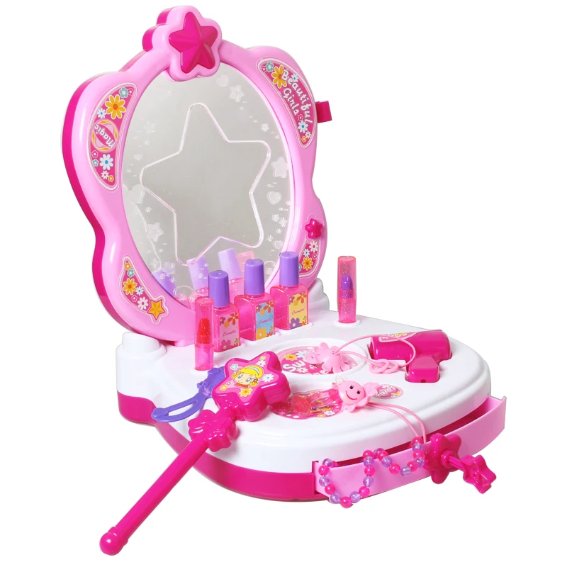 

girls make-up toys Annaelsa Princess Girl toy Deluxe Large Dressing Table Child Pretend Play Toy Child Furniture Toy