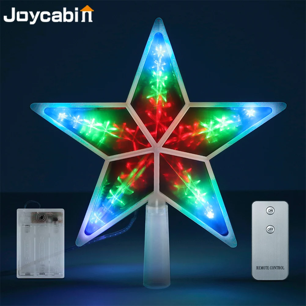 Joycabin 3D цветные блестящие украшения для рождественской елки звезда
