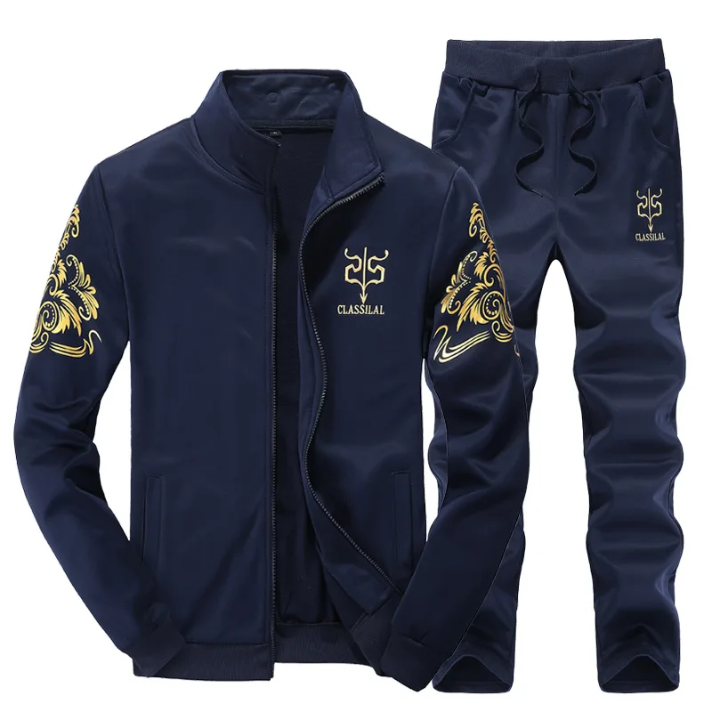 

Men Hoodie Suit Autumn 2017 New Style Korean-style Youth Sports Jackets Two Pieces-Stand Collar