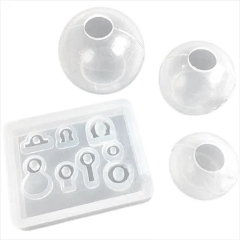 

4Pcs/Set Transparent Ball Pendant Resin Mold Set Silicone Mold Epoxy Mold Diy Jewelry Making Tools(Molds Only)