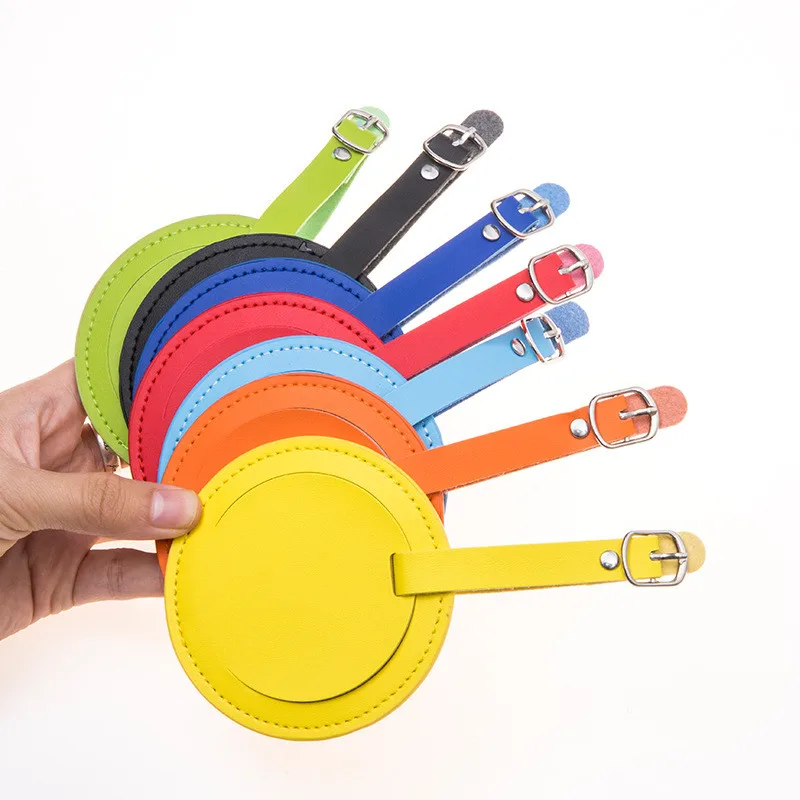 Новый кожаный чемодан круглая бирка для багажа сумка подвеска аксессуары