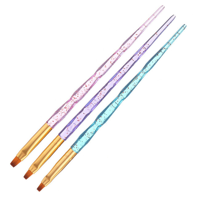 Nail Brush Crystal Acrylic UV Gel Extension Builder Drawing Polish Painting Drawing Brush Pen Set Manicure Tool