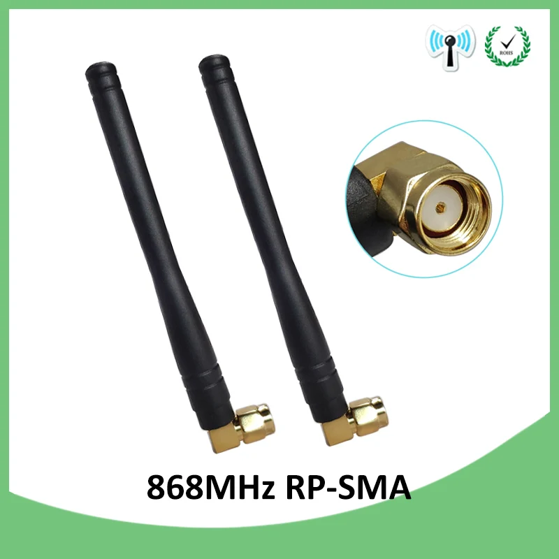 

2pcs 868MHz 915MHz antenna 3dbi RP-SMA Connector GSM antena straight 868 MHz 915 MHz antenne for gsm signal repeater Lorawan