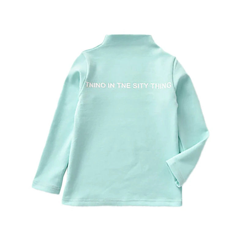 Winter New Baby Girls Letters Print T-shirt Bottoming T Shirt Cotton Children Long-sleeve T-shirt Kids Clothes - Цвет: L