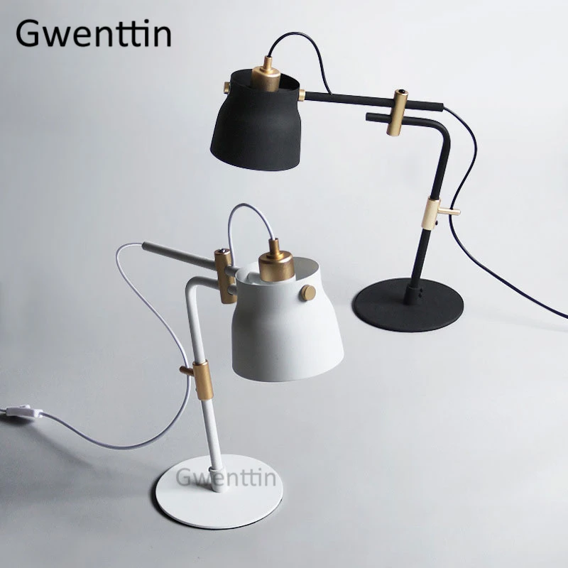 

Modern Iron Table Lamps for Bedroom Bedside Desk Lamp Led Stand Light Fixtures Study Office Lights Standing Luminaire Home Decor