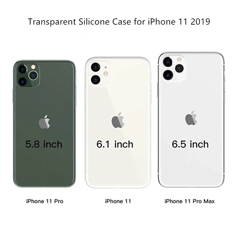 Прозрачный Мягкий ТПУ силиконовый чехол для iPhone 11 Pro Max 7 8 6 6s Plus X XS MAX XR телефона 5S SE