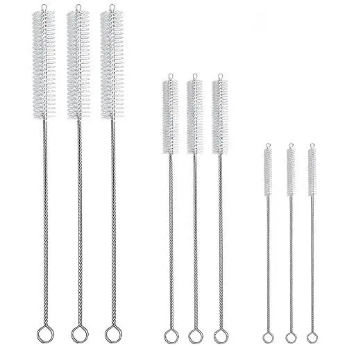 metable Drinking Straw Cleaning Brush Kit 3Size 9Pcs Extra Long Straw Cleaner- Cleaning Brush for Multiple Size Straws