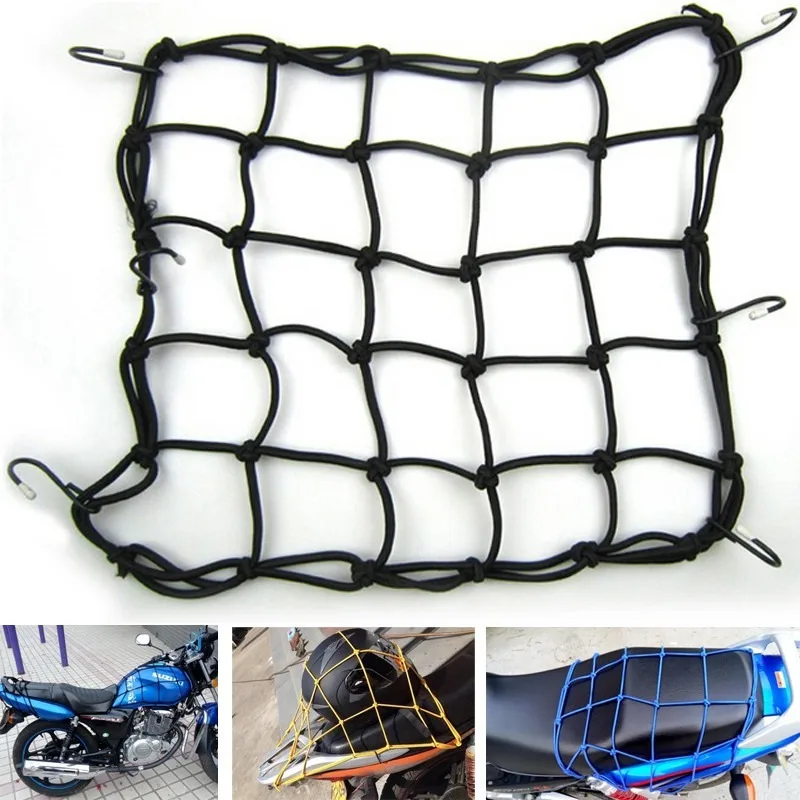 Universal Bungee Cargo Net Motorbike Helmet Mesh Storage Motorcycle Luggage Hold Down Organiser | Автомобили и мотоциклы