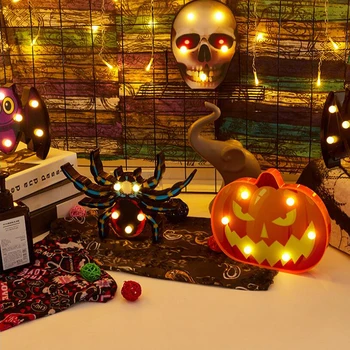 

Halloween Spider Bat Pumpkin Ghost Skull LED Light Lamp Party Indoor Table Decor