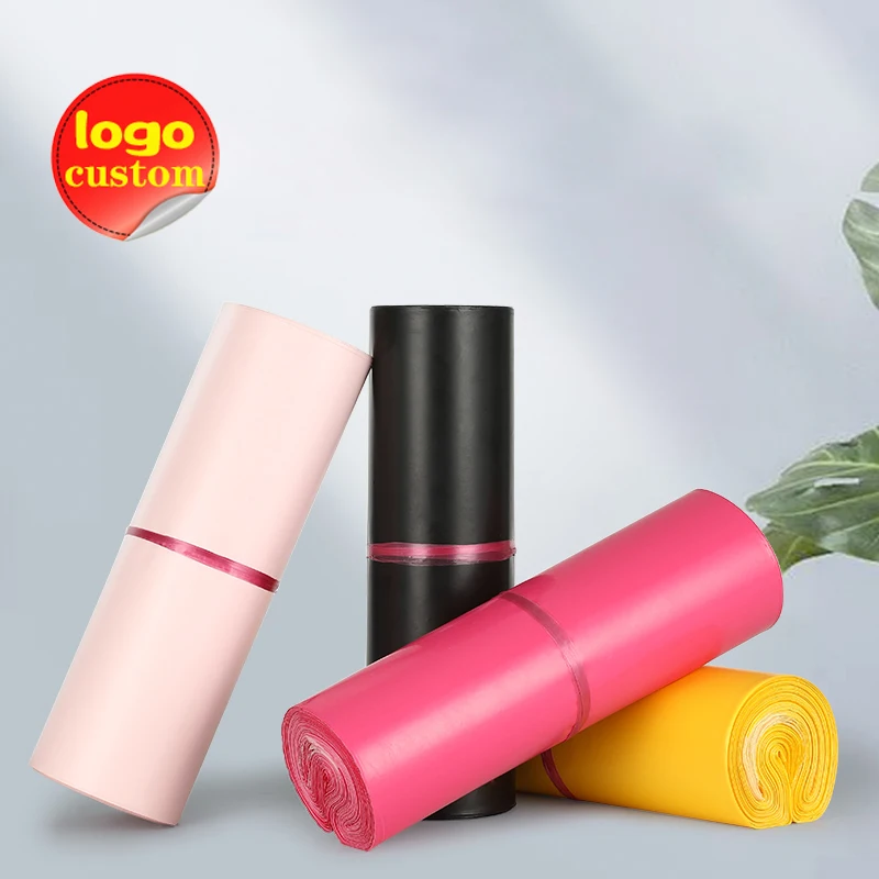 

Matte Light Pink Black Yellow Poly Mailer Express Bag Envelope Plastic Shipping Self Adhesive Delivery Packaging Gift Clothing