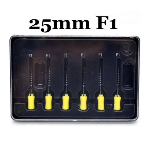 6pcs- F1 25mm 6 шт./упак. стоматологические напильники ручной использовать Protaper Универсальный корневого канала нити файл Эндодонтический прибора endo SX-F3 - Цвет: 6pcs- F1 25mm