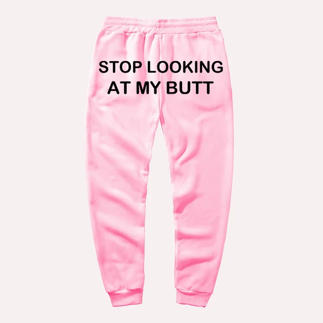 SUPZXU Sweat Pants Women Letter Stop 