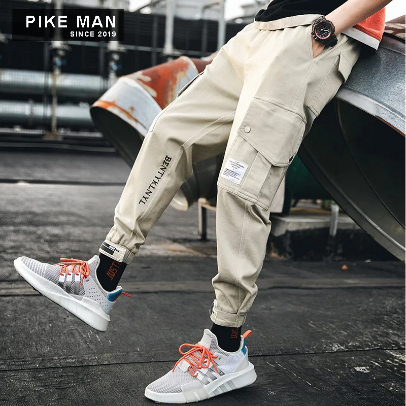 

Pikeman Bib Overall Men's Popular Brand Summer Thin Section Beam Leg Straight-Cut Loose-Fit INS Capri Sports Casual Long Pants