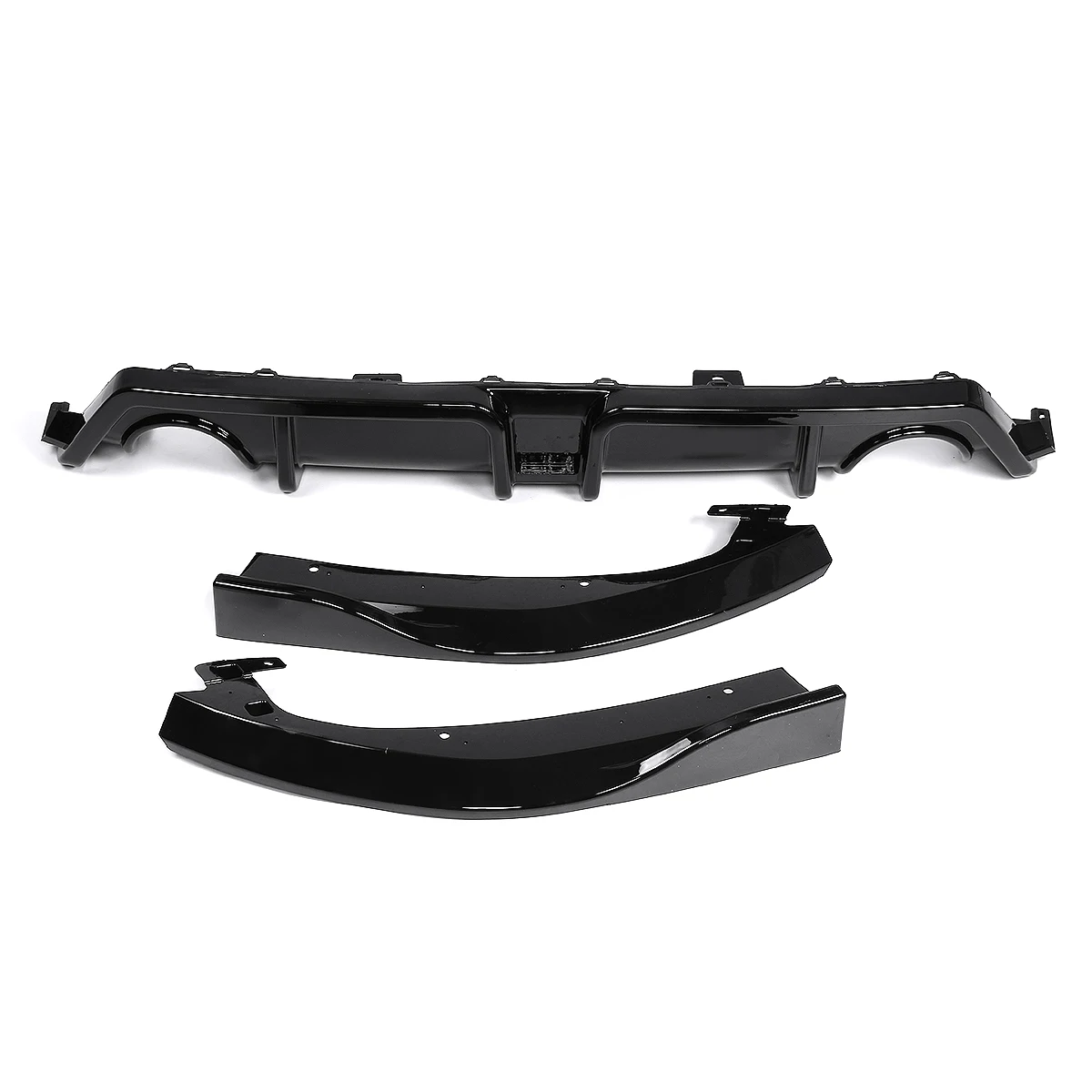 

High Quality 3Pcs Car Rear Bumper Diffuser Splitter Lip Spoiler Cover For Honda For Civic 2016-2019 Rear Bumper Guard Protection