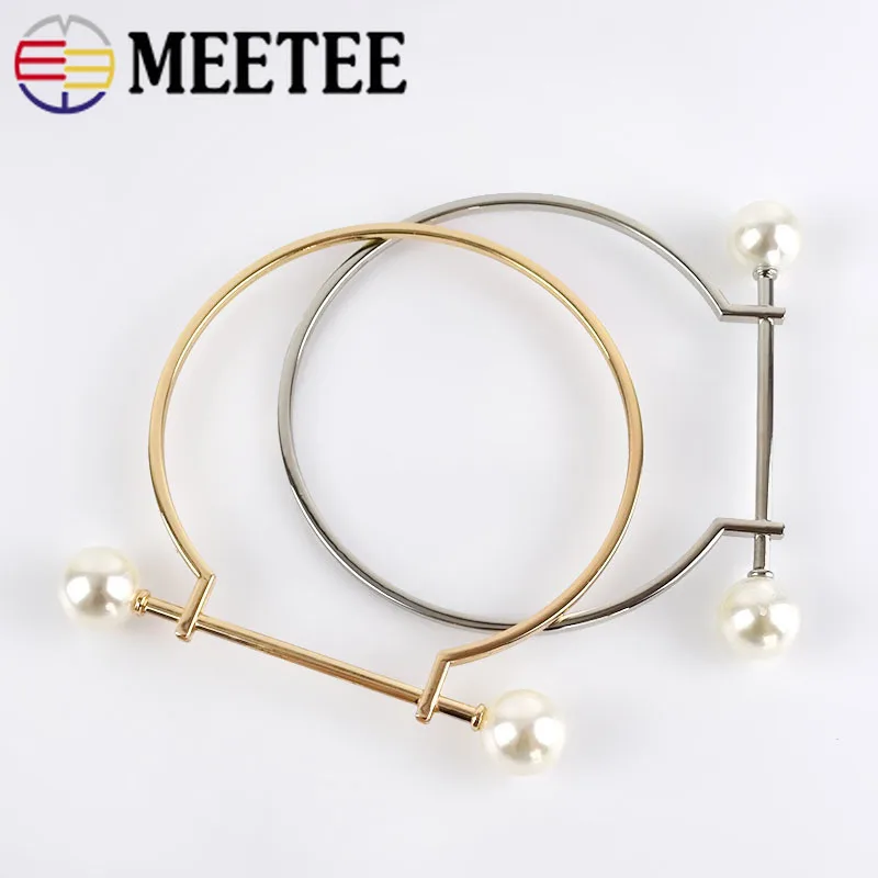 Meetee 4/10 шт. о D кольцо металлические ручки жемчужный Декор 9 5 см круг для сумочки