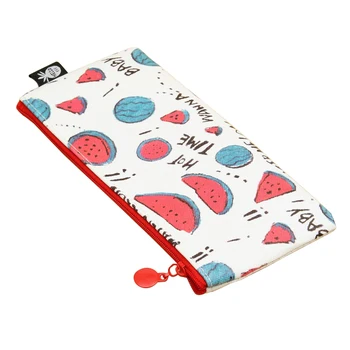 

Cute Pencil Case Bag Pen Holder Purse Bag Office School Stationary Cosmetic Bag watermelon pattern