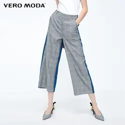 Vero Moda/2019 Новое поступление, женские джинсовые штаны в клетку с принтом, широкие повседневные штаны | 318449510