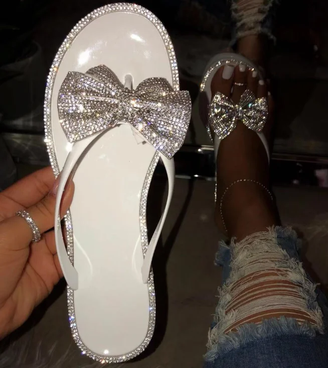 bling bow sandals
