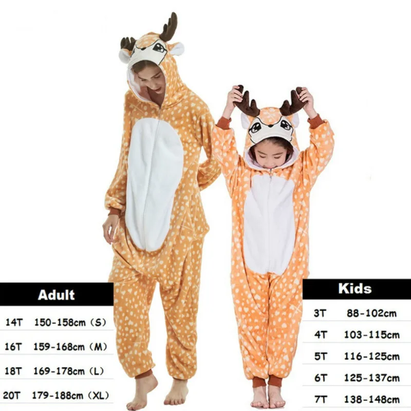 Женский пижамный комплект кигуруми с единорогом, Фланелевая пижама с милыми животными, зимняя Пижама с единорогом для мальчиков и девочек, одежда для сна, домашняя одежда