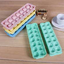 

Plastic Ice Tray 14 Grid 3D Round Ball Maker Globe Form Frozen Mold Cube Popsicle Kitchen Moulds