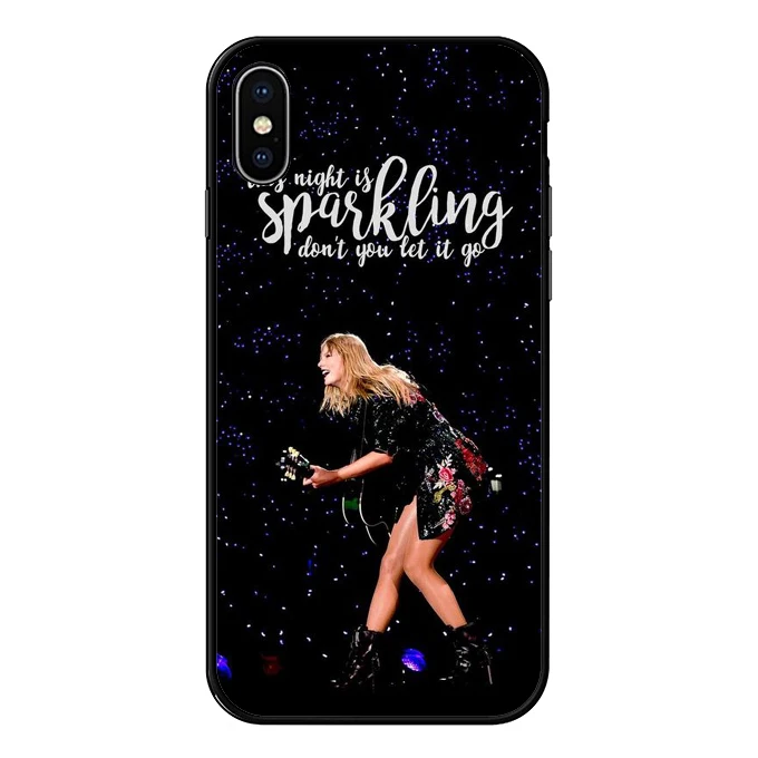 TPU Мягкий ТПУ чехол для телефона для iPhone X 10 pop singer Taylor для iPhone 6 6S 7 8 Plus 7 8 XS MAX XR Черный силиконовый чехол - Цвет: TPU