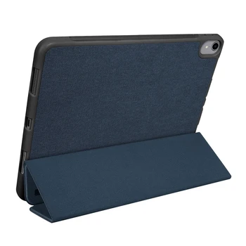 

for Apple iPad PRO 11 Inch Tablet PC Case With Contact Pen Anti-Lost Card Slot Design PU Protective Case