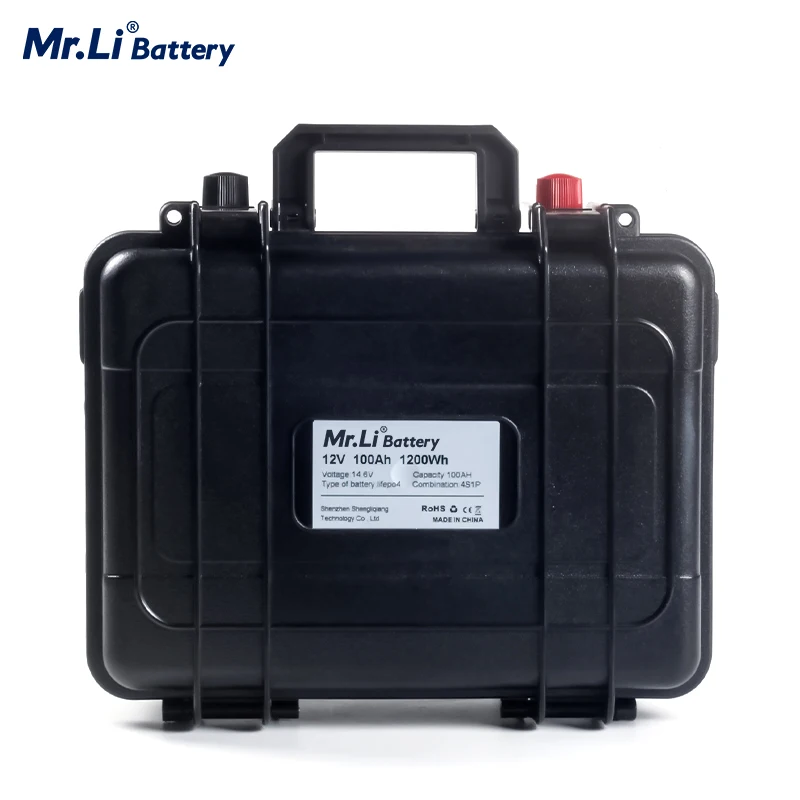 

MR,Li 12V 100Ah Lifepo4 Rechargeable Battery Pack With Build In BMS For Solar System EV RV Solar Energy Storage Battery
