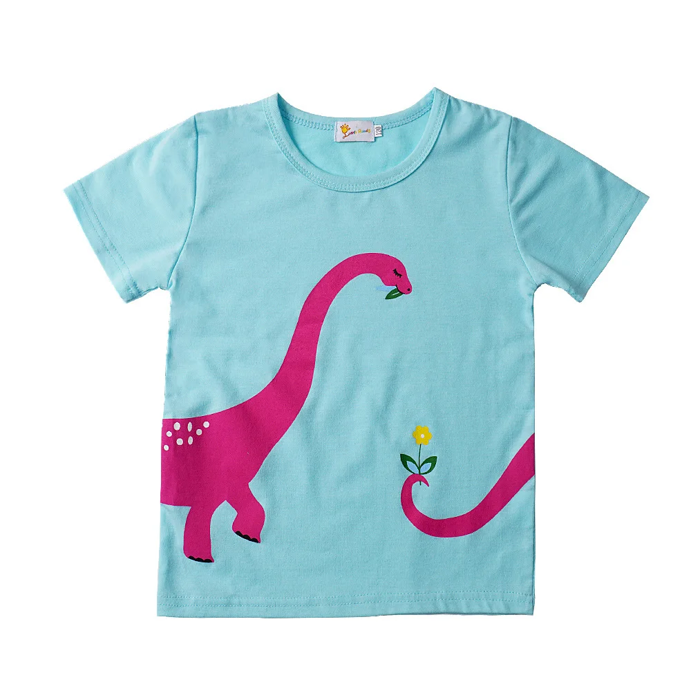 Hot Selling New Style Childrenswear Summer Dinosaur Printed Pajamas Men And Women Baby Two-Piece Set Children Tracksuit