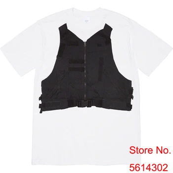 

Sureme 2020ss Collaboration RTG T-Shirt Men Women Tactical Vest Printed Tees Couples 100% Cotton T-Shirt Men