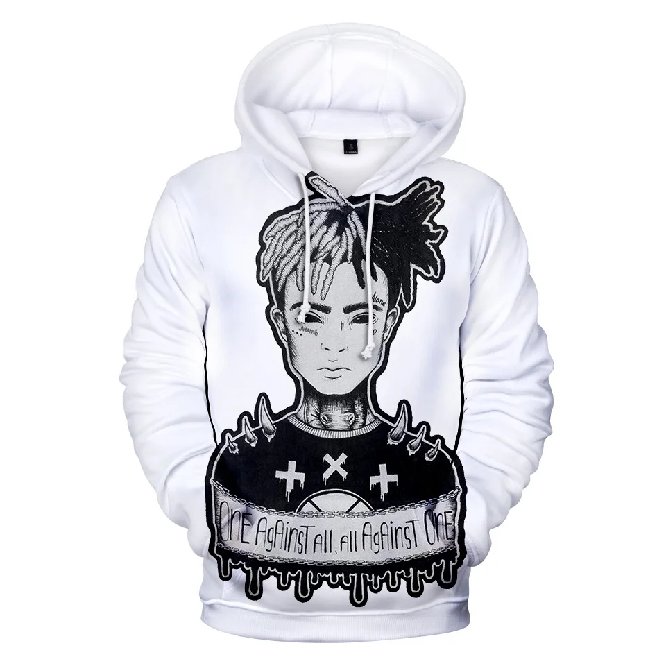 Rapper XXX Tentacion XXXTentacion 3D толстовки для мужчин/мальчиков пуловер передний карман уличная хлопковая толстовка хип хоп верхняя одежда