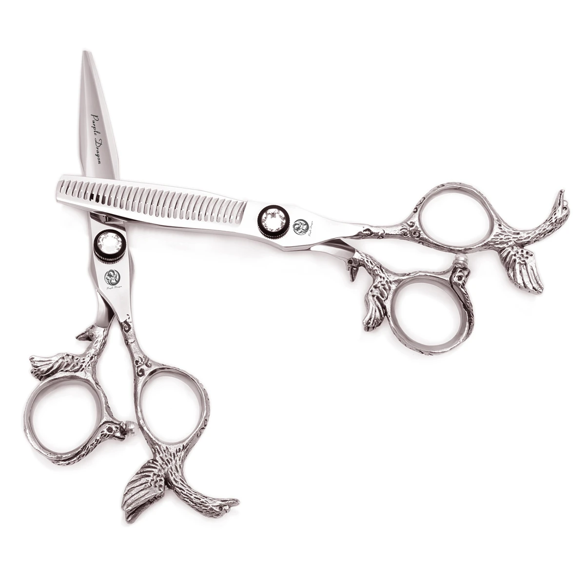 Профессиональные ножницы для волос с изображением фиолетового дракона 5 дюйма 6